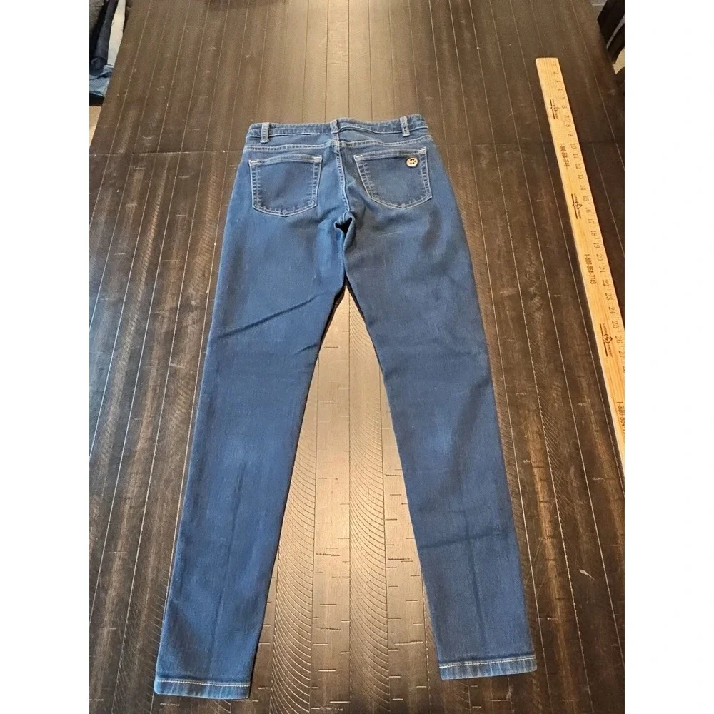 Michael Kors Women Blue Straight‎ Leg Denim Jeans Low Rise Sz Reg 4 27x29